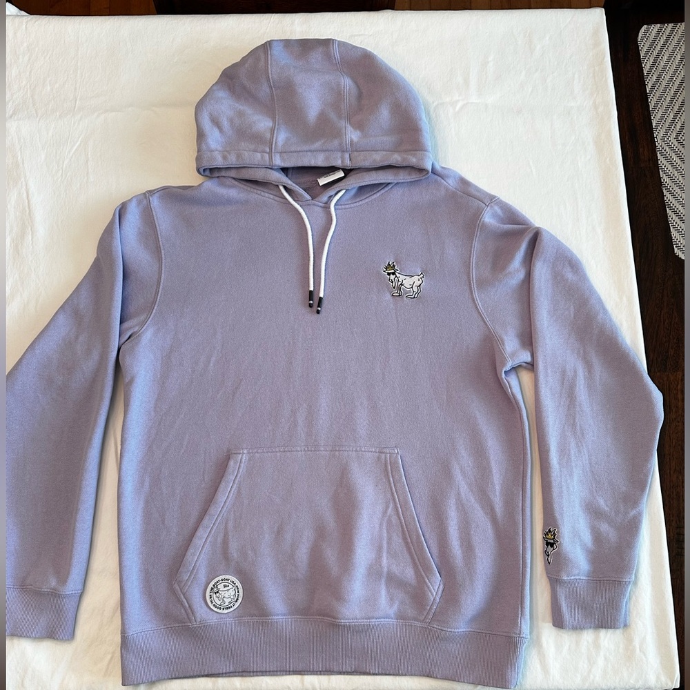 Men’s GOAT USA light purple hoodie. Size L.